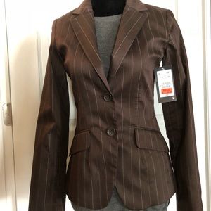 H & M Brown striped blazer